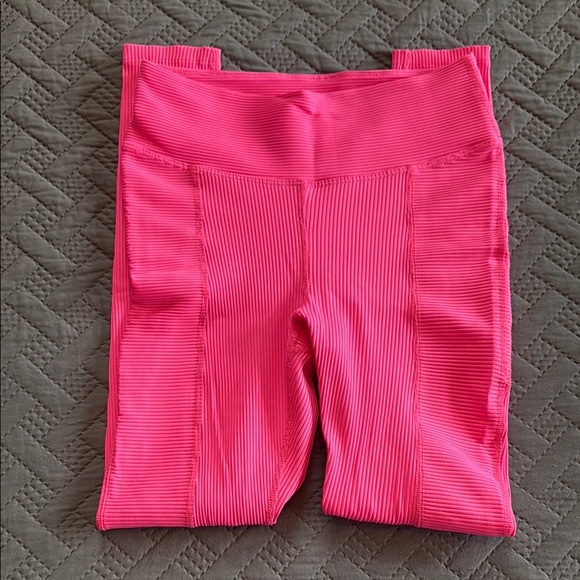 Year of Ours Pants - Year of Ours Made in the USA Pink Ribbed Leggings